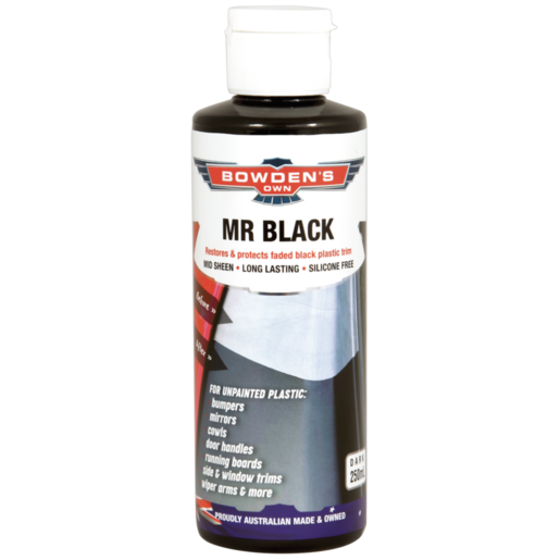 Bowden's Own MR Black Plastic Trim Restorer 250mL - BOMRBLACK, Bowdens Own, Brands, Autopro Category