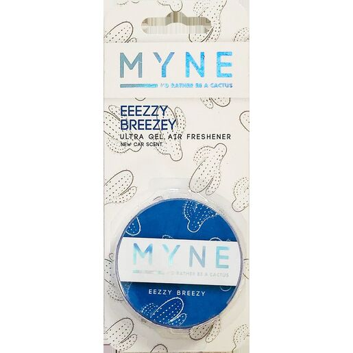Myne Air Freshener Ultra Gel Tin Eeezzy Breezey New Car Scent - 4402277