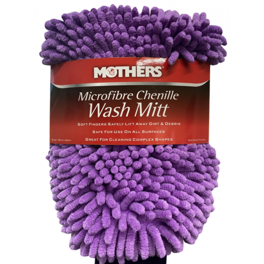 Mothers Microfibre Chenille Wash Mitt 28cm x 20cm - 6720120