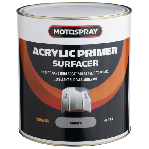 Motospray Acrylic Primer Surfacer Grey 4L - MSAPSG4