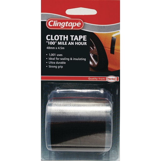 Clingtape Cloth Tape Black 48mm x 4.5m - RB40BK