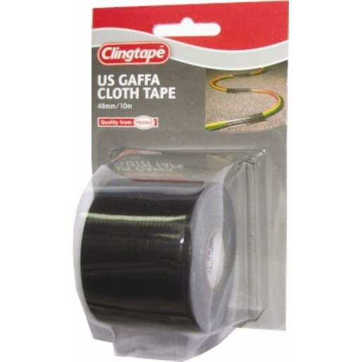 Clingtape Black US Gaffa Cloth Tape 48mm X 10m - RB45