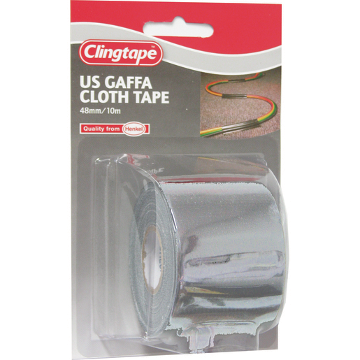 Clingtape US Gaffa Cloth Tape Silver 48mm x 10m - RB45