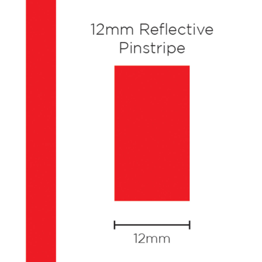 SAAS Pinstripe Reflective Red 12mm x 1mt - 11497