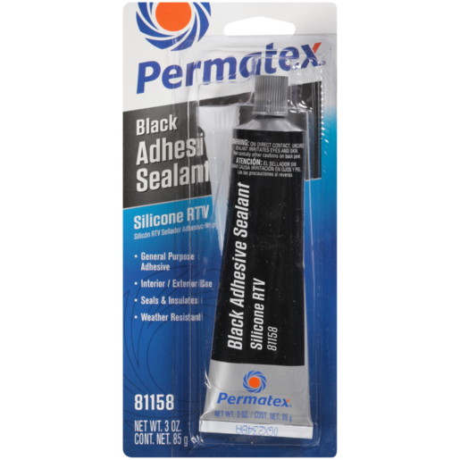 Permatex Black Silicone Adhesive Sealant 85g - 81158