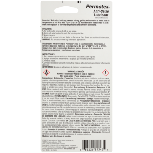 Permatex Anti-Seize Lubricant 28g - 81343