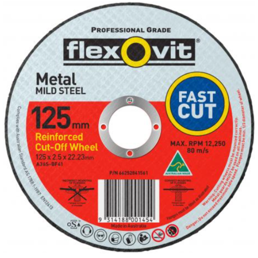 Flexovit Mild Steel Right Angle Cut-Off Wheel Type 41 AO - 66252841560