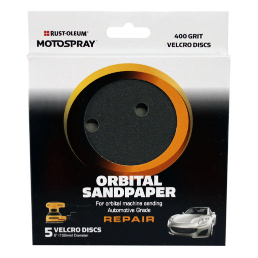 Rust-Oleum Orbital Sandpaper Velcro/Speed Grip 6H -400 (5Pk) - 367667