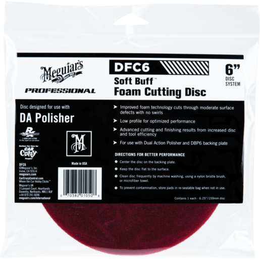 Meguiar's DA Foam Cutting Disc 6" - DFC6R