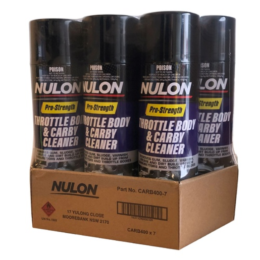 Nulon Pro-Strength Throttle Body & Carby Cleaner 400g 7 Pack - CARB400-7