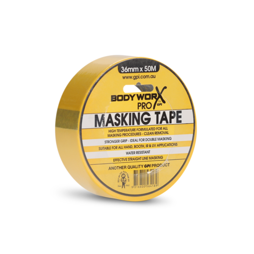 bodyworX 36mm X 50m Masking Tape TBP36 Masking Tapes Paint