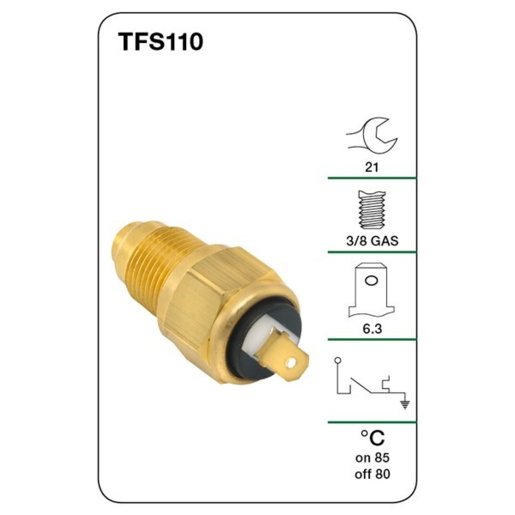 Tridon Coolant Fan Temperature Switch - TFS110