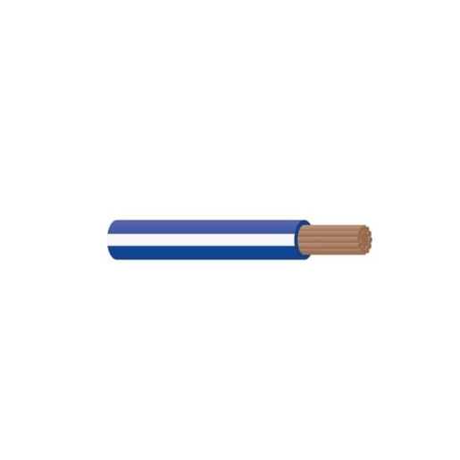 Tycab 3mm Single Core Cable Blue White Trace - CB003A1-030BEWE