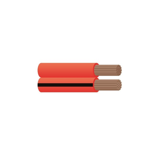 Tycab 4mm Twin Shealth Cable Red Black - CB004E2-100RDBK