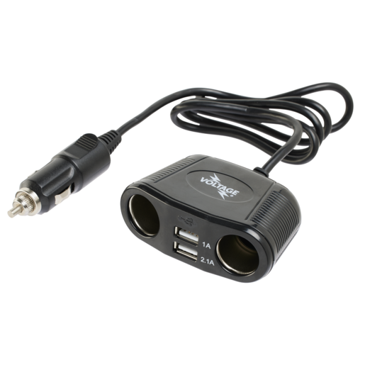 Voltage Twin Socket/USB 12-24V - VT