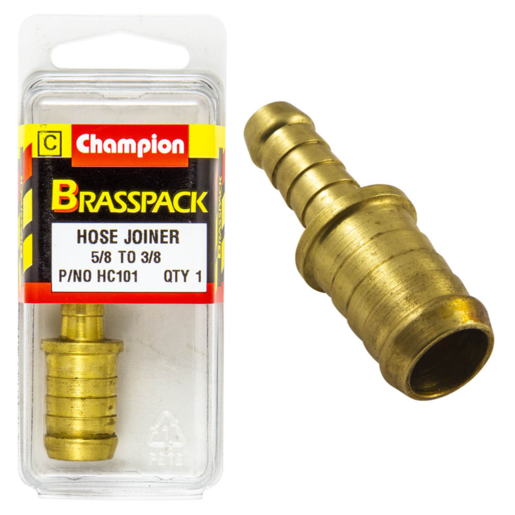 Champion 5/8-3/8 Hose Joiner-Straight-Reducing-Brass - HC101