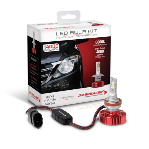JW Speaker LED Bulb Kit EVO 4000 H8/9/11/16 Base Type - 990011