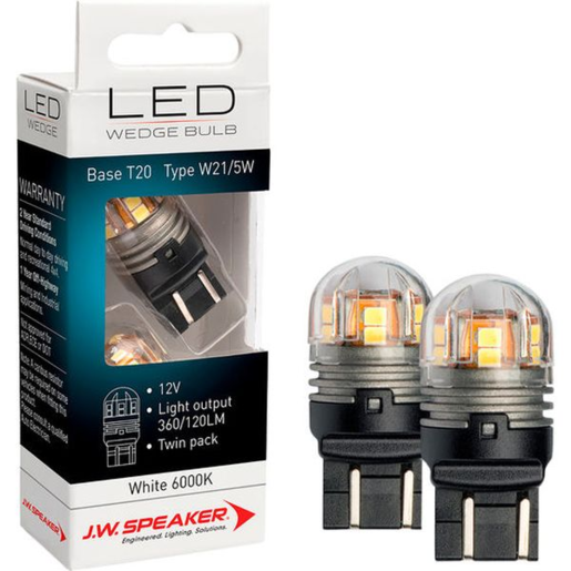JW Speaker LED Wedge Bulbs W21/5W T20 12/24V - 990128