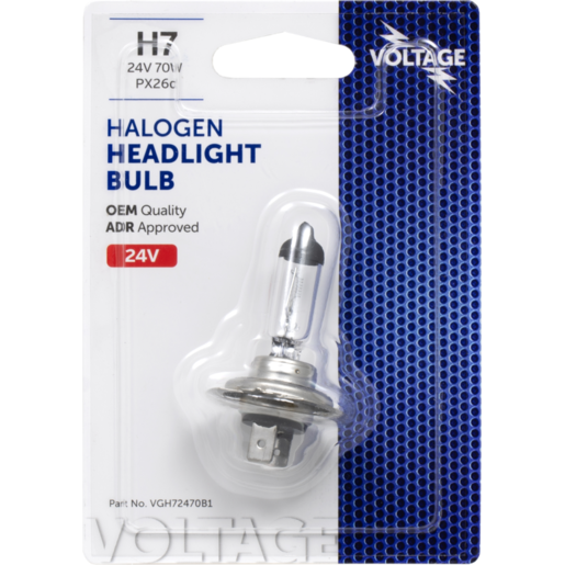 Voltage Globe H7 24V 70W Halogen1PK - VGH72470B1 