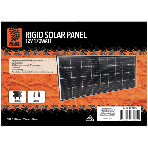 Rough Country 170W Rigid Solar Panel - RCSPR170