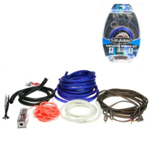 US Audio 4GA 2Ch Amp Install Kit - BZ24