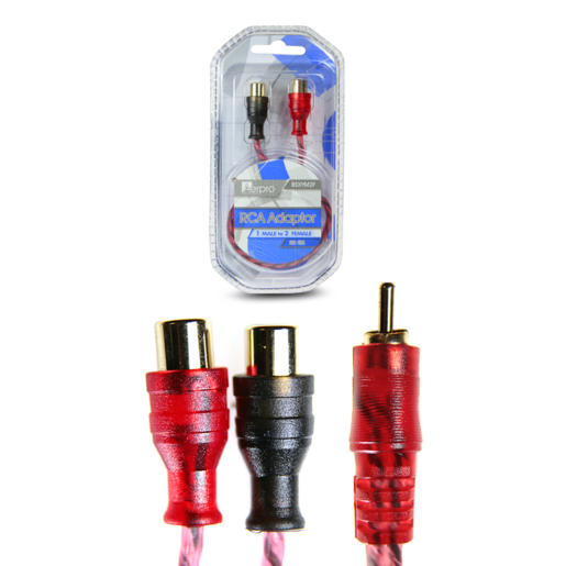 Aerpro Bassix RCA Adaptor 1M-2F - BSXYM2F 