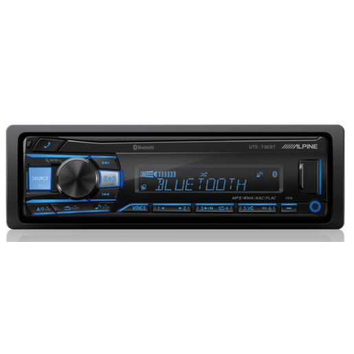 Alpine 1 DIN Head Unit Digital Media Receiver With Bluetooth - UTE-73EBT