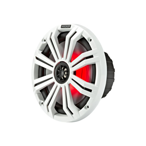 Kicker 8" KM Coaxial Marine Speakers With LED 4 Ohm - 45KM84L 