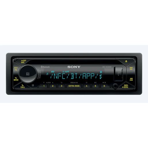 Sony 1 DIN Head Unit CD Receiver With USB And Bluetooth - MEXN5300BT