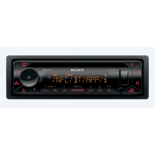 Sony 1 DIN Head Unit CD Receiver With USB And Bluetooth - MEXN5300BT