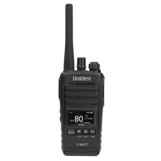 Uniden 5 Watt UHF CB Splashproof Handheld Radio Deluxe Pack - UH755-2DLX