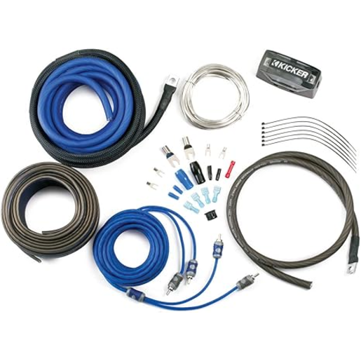 Kicker 8 Gauge 8 AWG Complete Amplifier Amp Installation Wire Kit - 46CK8