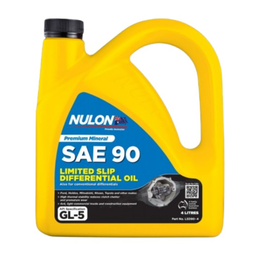 Nulon Premium Mineral SAE 90 Limited Slip Differential Oil 4L Nulon - LSD90-4