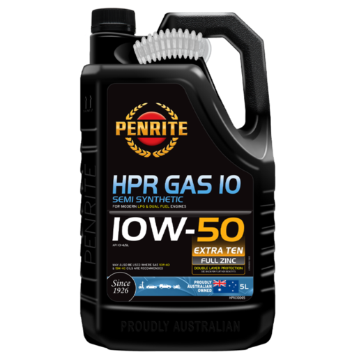 Penrite HPR Gas 10 10W-50 Semi Synthetic Engine Oil 5L - HPRG10005