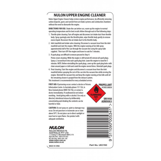 Nulon Pro-Strength Upper Engine Cleaner 150g - UEC150