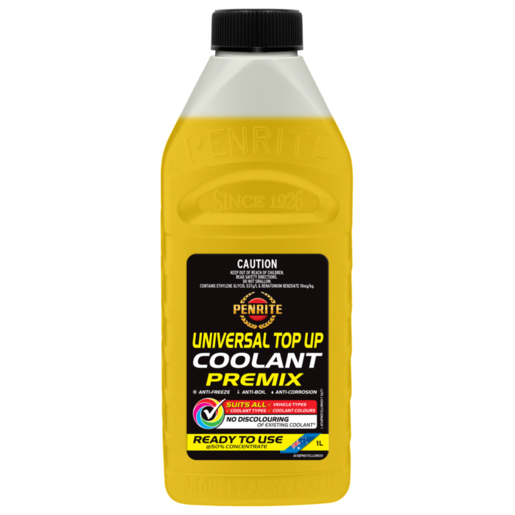 Penrite Universal Top Up Coolant Premix 1L - AFABPMXYELLOW001