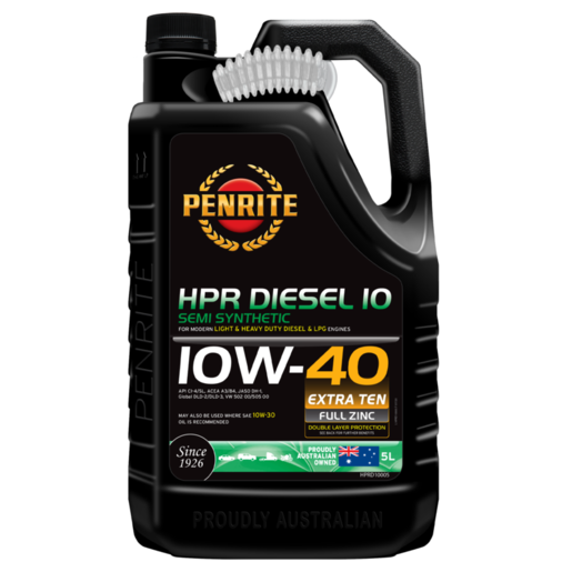 Penrite HPR Diesel 10 10W-40 Semi Synthetic Engine Oil 5L - HPRD10005