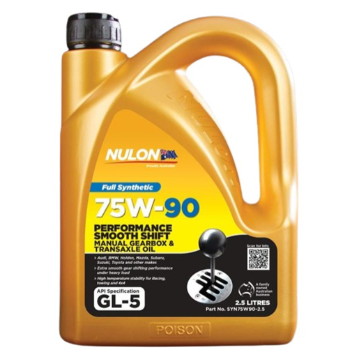 Nulon 75W-90 Full Synthetic Smooth Shift Transaxle Oil 2.5L - SYN75W90-2.5
