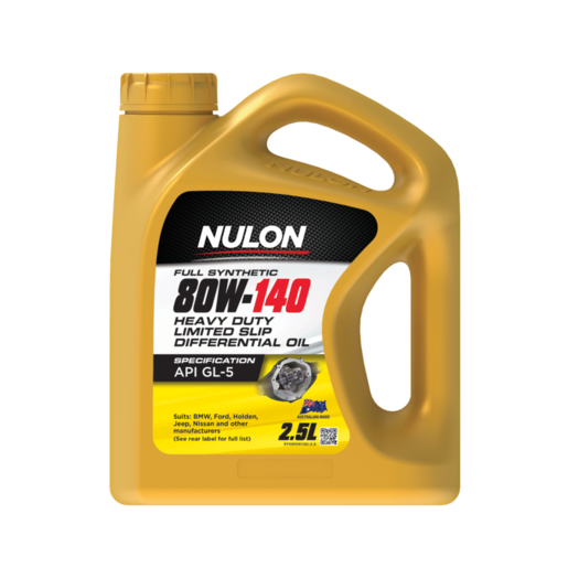 Nulon 80W-140 Full Synthetic Limited Slip Differential Oil 2.5L - SYN80W140-2.5