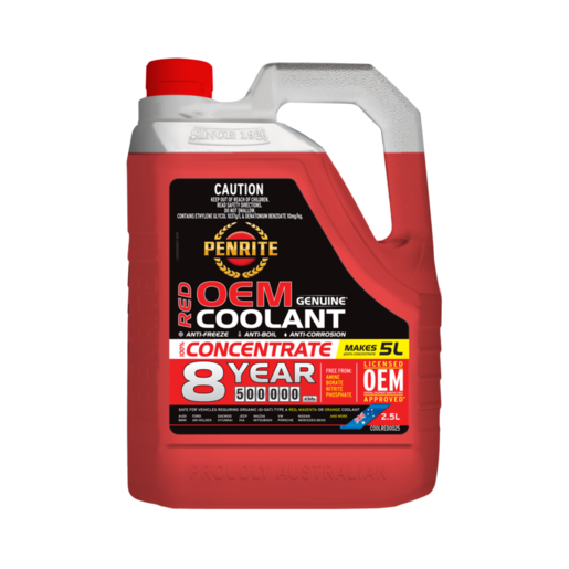 Penrite Red OEM Engine Coolant Concentrate Anti-Freeze Fluid 2.5L - COOLRED0025