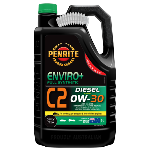 Penrite Enviro+ C2 0W-30 Full Synthetic Engine Oil 5L - EPLUSC2005