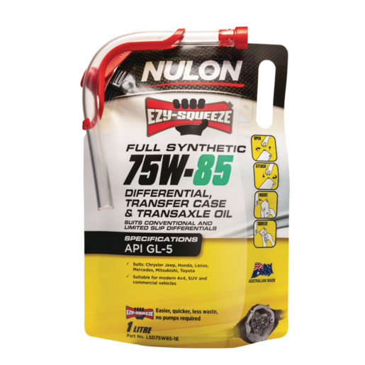 Nulon 75W-85 Full Synthetic Differential Transfer Transaxle Oil 1L - LSD75W85-1E