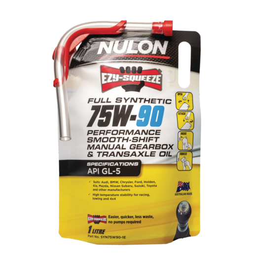 Nulon Ezy-Squeeze 75W-90 Gearbox and Transaxle Oil 1L - SYN75W90-1E