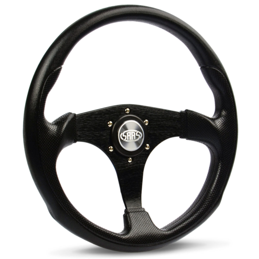 SAAS Steering Wheel Poly 14" ADR Octane Black Spoke - SW515B-R
