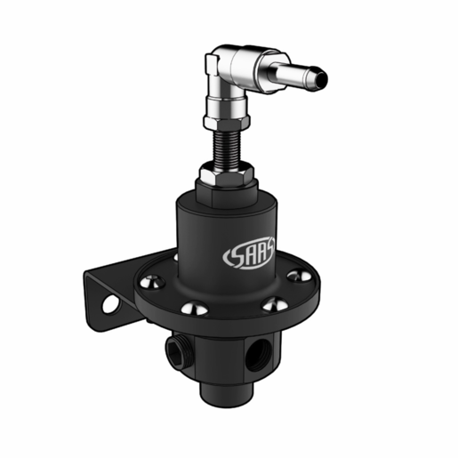 SAAS Fuel Pressure Regulator Adjustable EFI - Black - SR1001