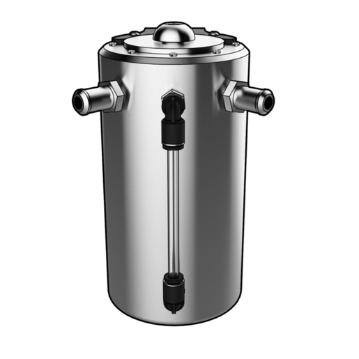 SAAS Oil Catch Tank Round Polished Billet 700mL - ST1001