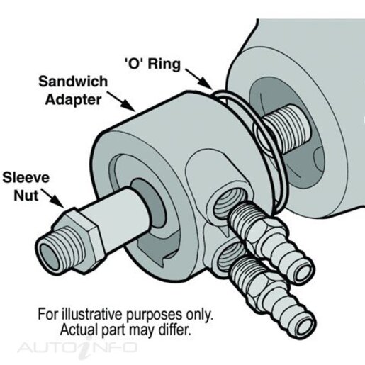 THERMOSTATIC SANDWICH ADAPTER KIT - 1316-16. SUIT SB CHEV EARLY HOLDEN