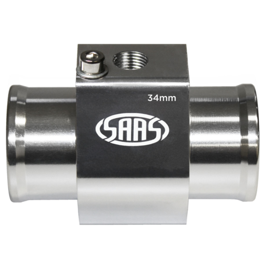 SAAS Water Temp Adapter Rad Hose 34mm Aluminium - SWTA34