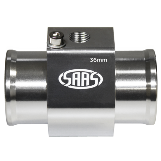 SAAS Water Temp Adapter Rad Hose 36mm Aluminium - SWTA36
