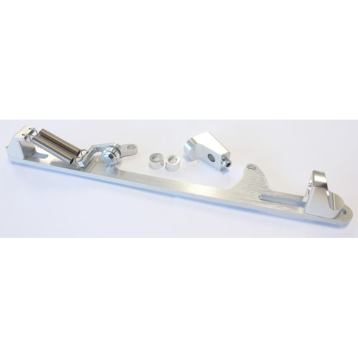 Aeroflow Billet Throttle Cable Bracket 4500 Dominator Style Silver - AF64-2002S